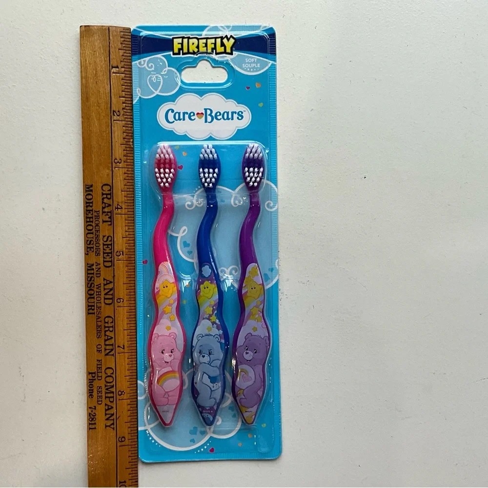 2014 Firefly NOS Care Bear Pack of 3 Toothbrushes Soft Bristles